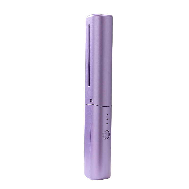 Portable Wireless Mini Straightening Hair Comb Student Curling Straightening Dual-purpose Negative Ion Temperature Controlled Hair Stick Charging Lazy Hair Straightener