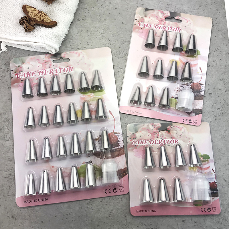 Decorating spout Set 7/11/23 head cream spout set stainless steel spout cake decorating set baking tools