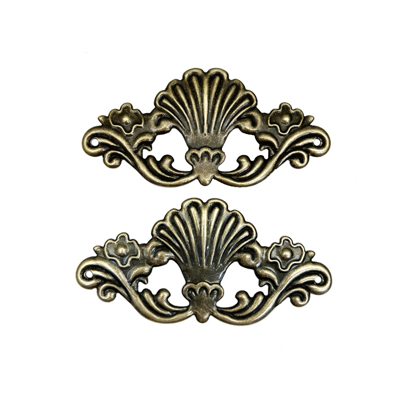 97X47mm iron corner flower piece antique furniture stickers corner decoration patch wooden box gift box outer packaging accessories