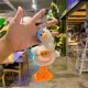 Plush Tilt Duck Backpack-White