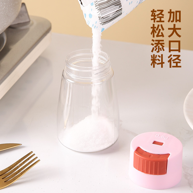 Press-type quantitative salt Jar Kitchen control salt bottle jar salt spreader metering salt seasoning box salt jar seasoning jar