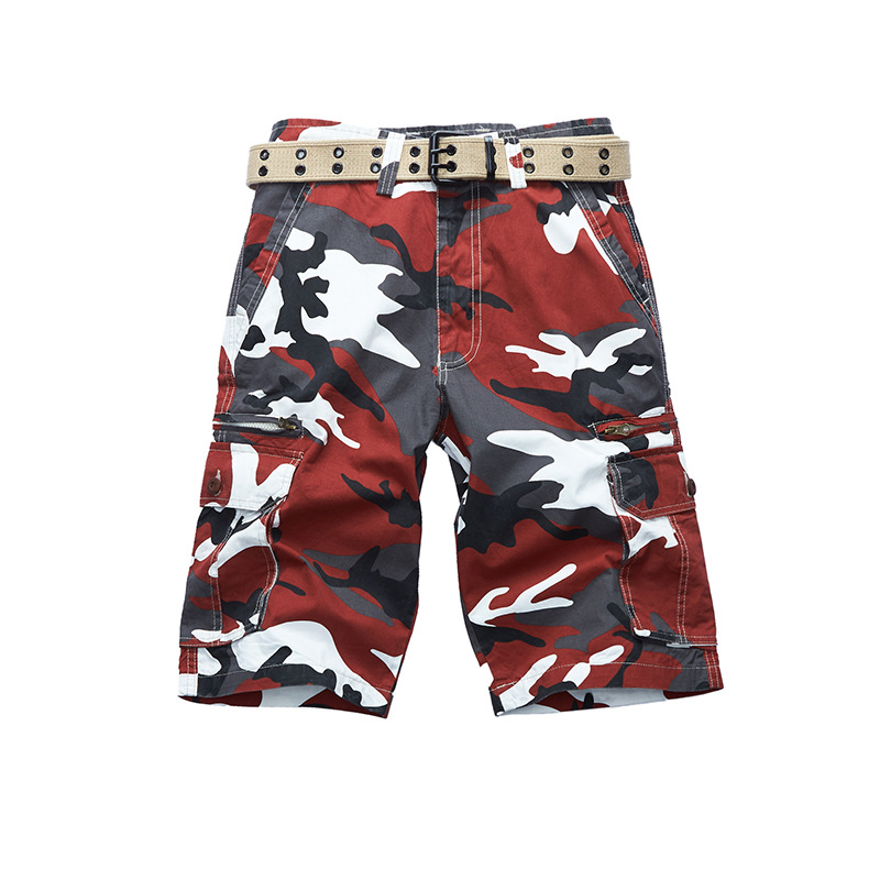 Pants Summer Men's Casual Mid-length Pants Men's Camouflage Workwear Shorts Men's Loose Multi-pocket Plus Size Half-length Pants