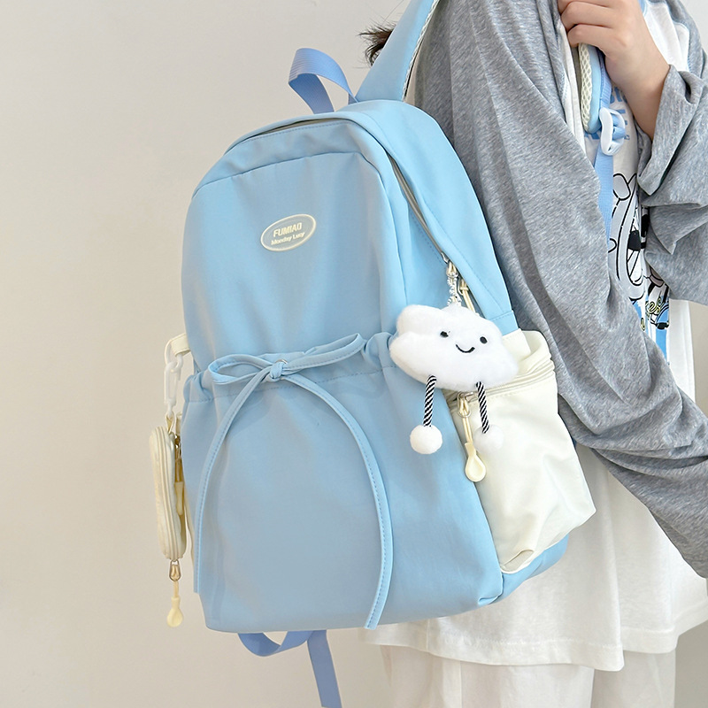 Schoolbag Girls' Backpack for College Students Japanese Style All-match Junior Students Campus Style Korean Style Girls' Backpack Travel Bag