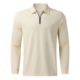 2023 New Long-sleeved Men's Loose Long-sleeved Waffle Lapel Casual Polo Shirt Casual All-match Trendy Brand