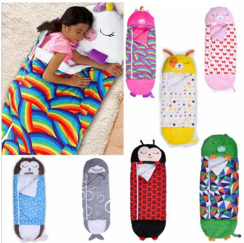 Children's Sleeping Bag Foldable Anti-kick Quilt Children's Sleeping Bag Children's Pillow Cartoon Animal Sleeping Bag