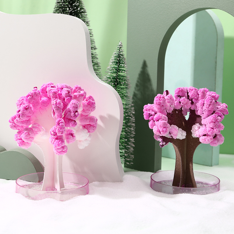 Paper Tree Blossoms Children's Christmas Toys Will Bloom Snowflakes Magic Watering Crystal Trees Scientific Experiments Christmas Trees