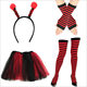 Ladybug Costume Bee Ladybug Headband Glasses Ladybug Girl Decoration Cartoon Party Props Fly Dress Up Props