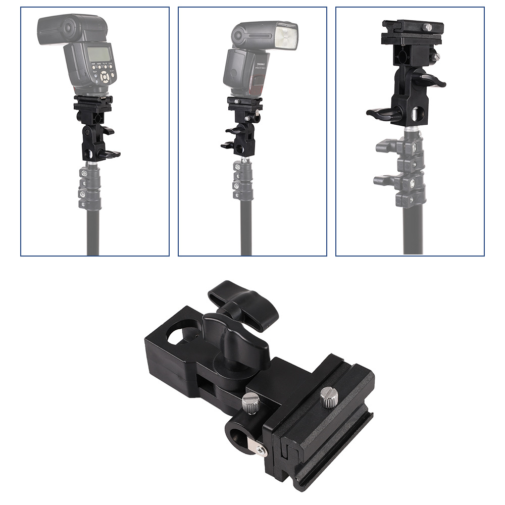 Camera flash lamp base with umbrella hole can be connected with soft umbrella tripod conversion connector EBCDH type hot shoe lamp holder