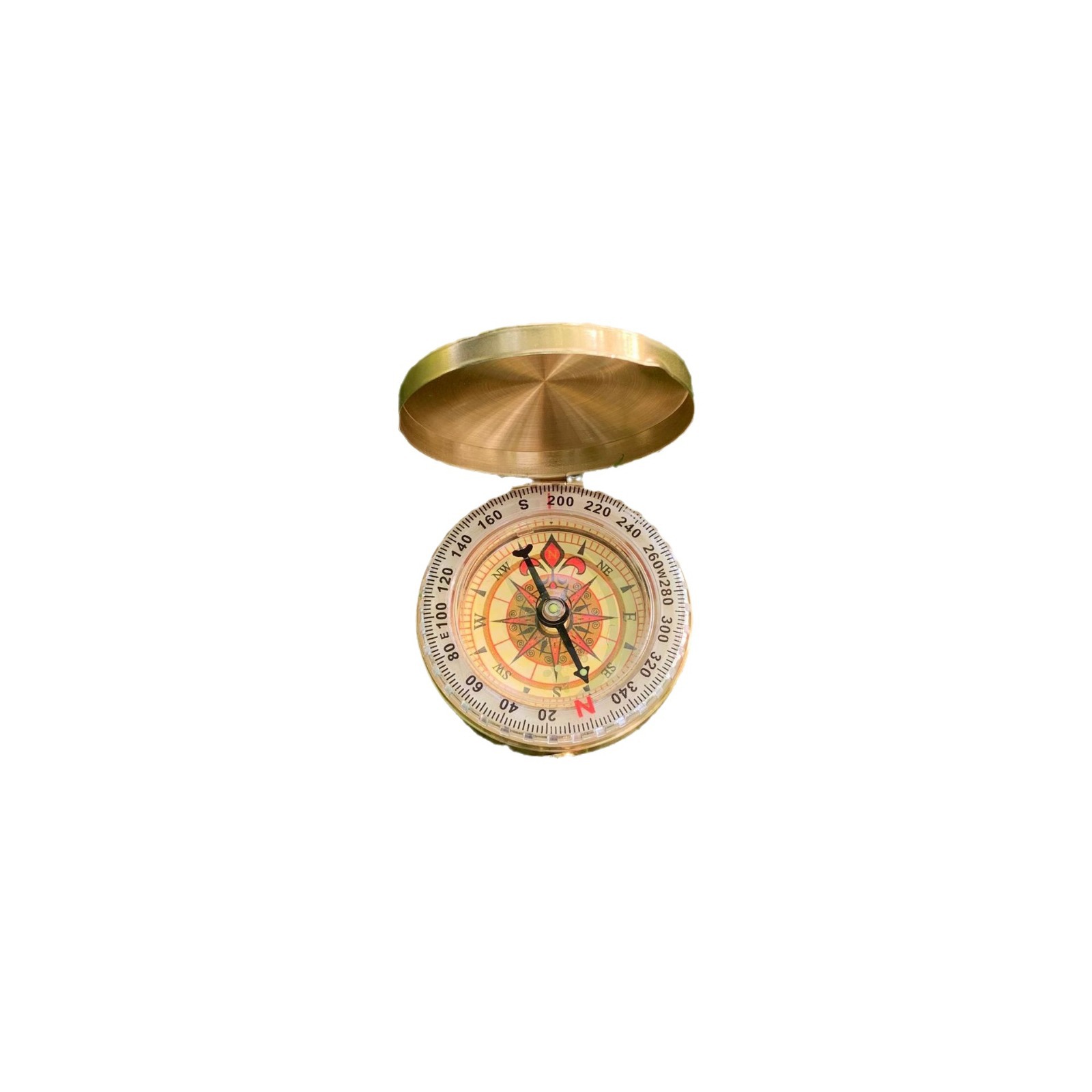 Pure copper luminous with cover outdoor compass G50 pocket watch type mountaineering compass north manufacturer equipment teaching supplies
