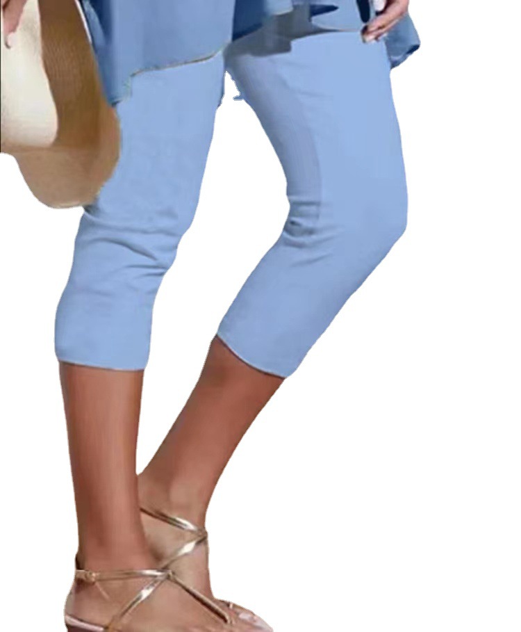 2023 Amazon AliExpress summer women's plain casual explosions leggings (a large number of spot)