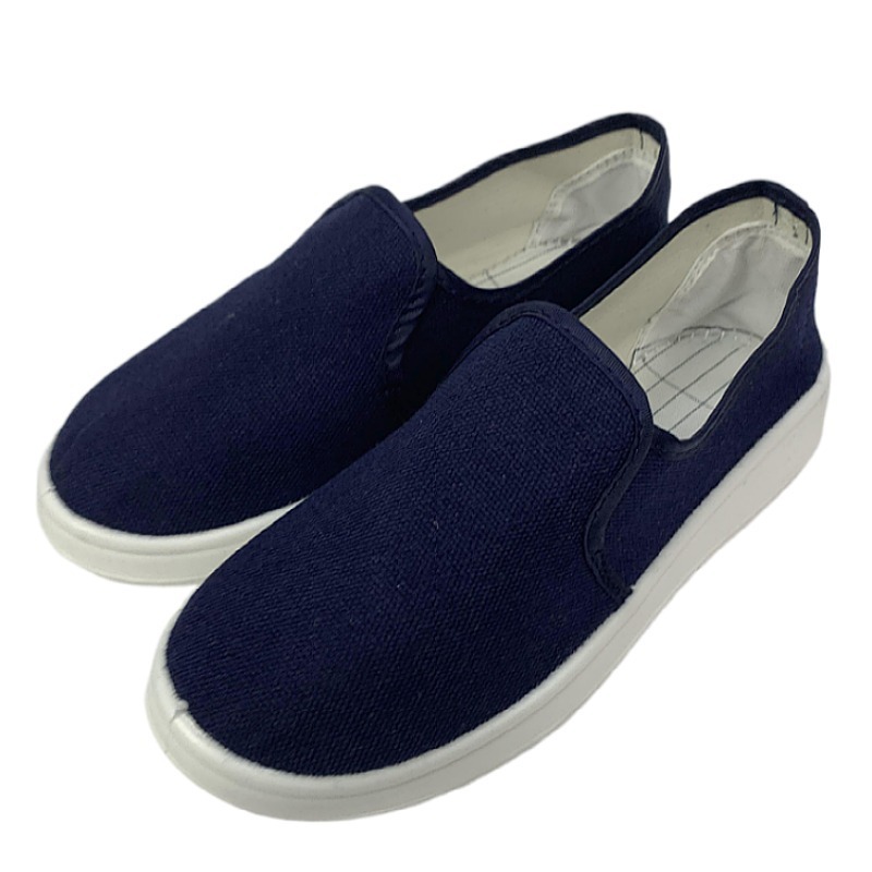 Anti-static shoes four-eye hole towel factory clean slippers dust-free canvas for men and women work dust-free shoes small white shoes
