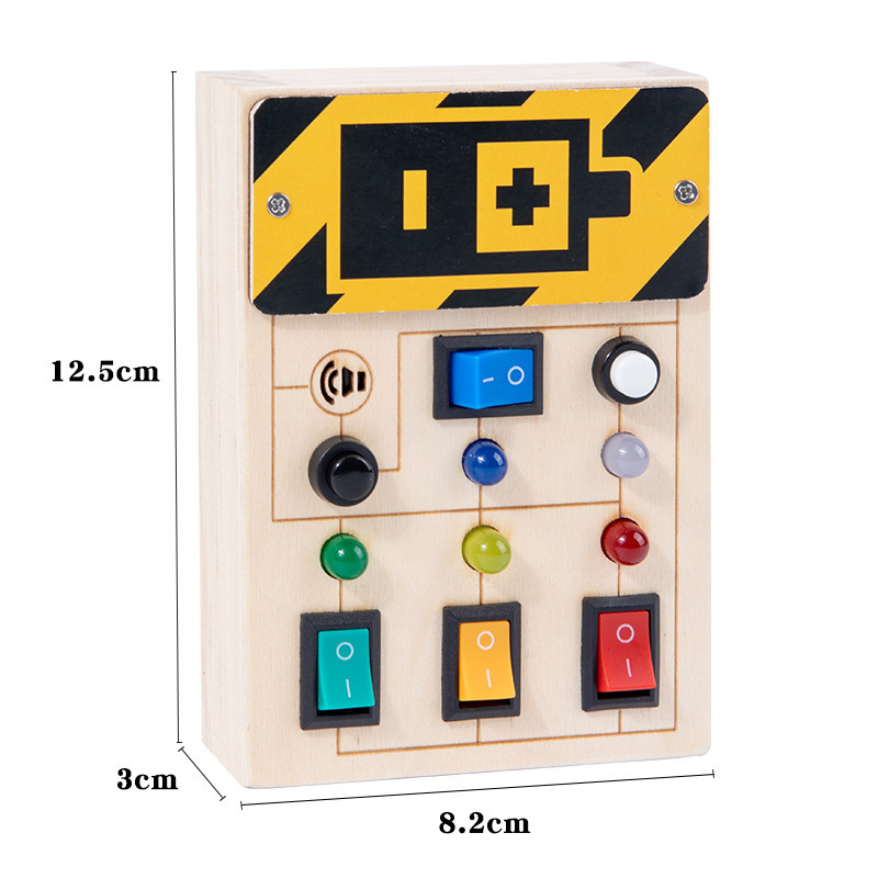 子供の早期教育木製スイッチ駆動 Led ライトビジーボード手作りおもちゃ教育工芸品子供のため|undefined