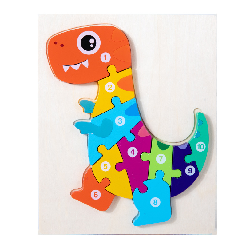 CPC cross-border three-dimensional puzzle children's three-dimensional dinosaur puzzle baby early education puzzle development animal puzzle wholesale