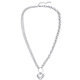 Silver Patchwork Love Necklace