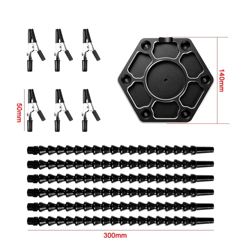 一般的な青白黒修復ツール 6 爪溶接ステーション多機能アルミ合金航空モデルアクセサリー|undefined