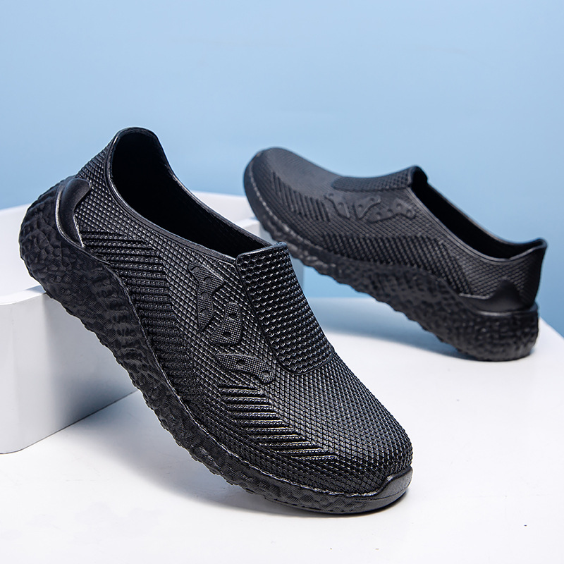 2023 new men's chef shoes rain shoes kitchen shoes waterproof shoes summer wear fashion trend water shoes men wholesale