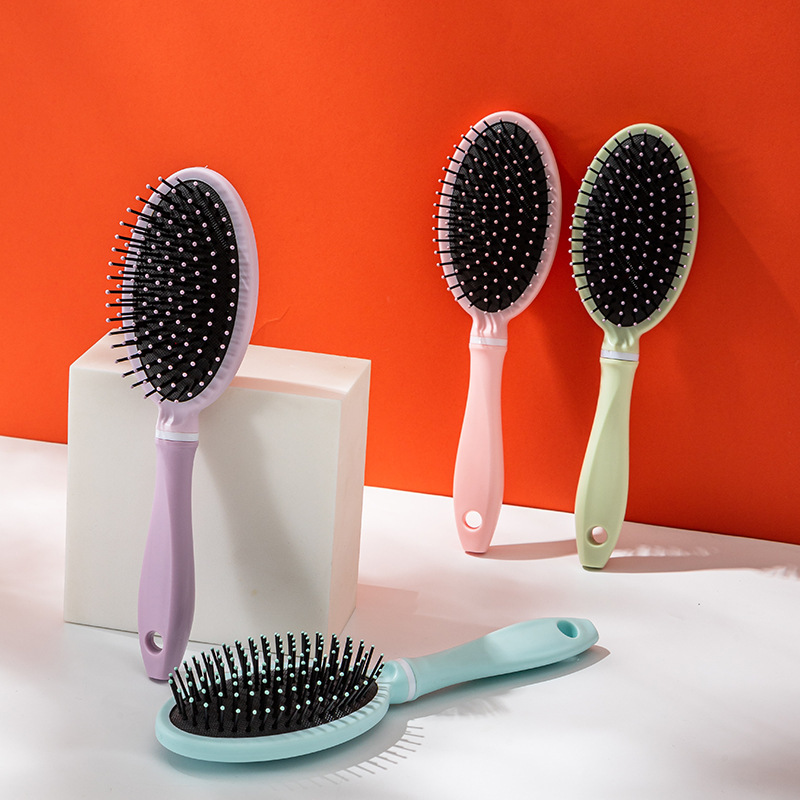 Household Cute Simple Portable Air Bag Massage Comb Men's and Women's Inner Buckle Hair Blowing Hair Style Comb Curly Hair Comb