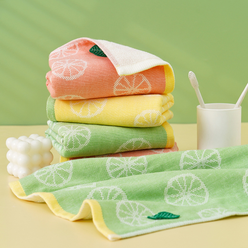 Wholesale small fresh towel household soft thick absorbent face towel gift towel gift adult towel