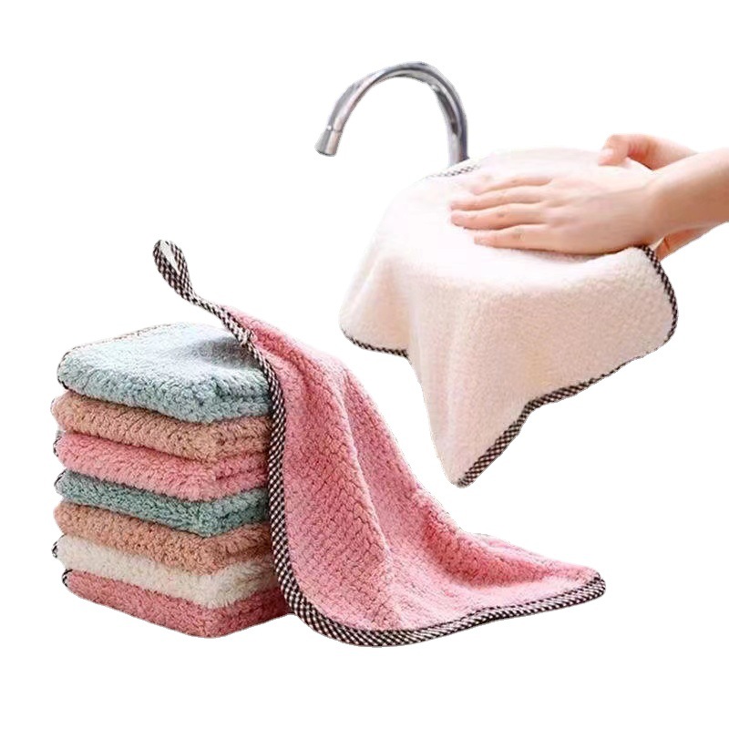 Oil-free dishwashing cloth kitchen dishwashing cloth absorbent lint-free dishwashing towel cleaning cloth scouring cloth scouring cloth hand towel