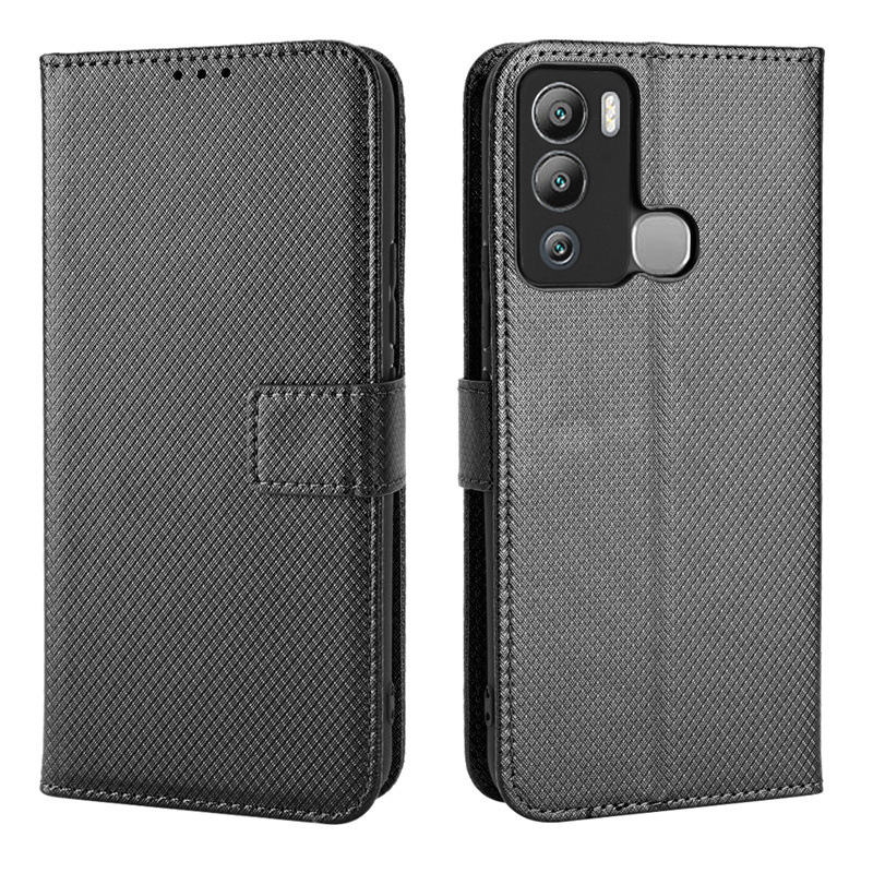 Suitable for transmitting sound Hot12Play mobile phone case Infinix Hot 12 Play mobile phone case flip diamond pattern