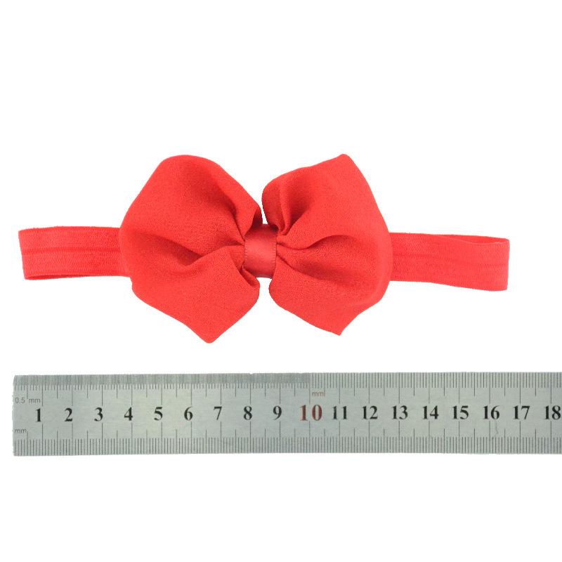 European and American Foreign trade hot selling children's headband hair accessories chiffon bow elastic hair accessories newborn baby hair band flowers
