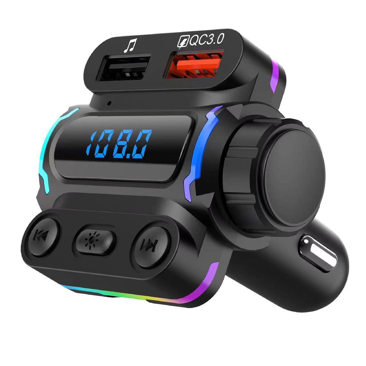 Car Bluetooth hands-free FM transmitter Car Mp3 music player QC3.0 fast Car charger PD20W dual output