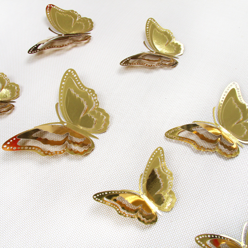 3-Layer Hollow Butterfly 3D Hollow Paper Butterfly Amazon Foreign Trade Wedding Festival Decoration Home Decorations
