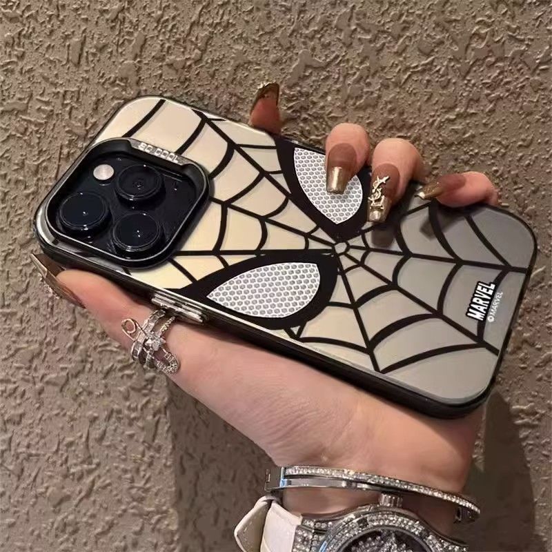 Spiderman mobile phone case for Apple 16promax color silver shell iPhone14plus 13 high color value