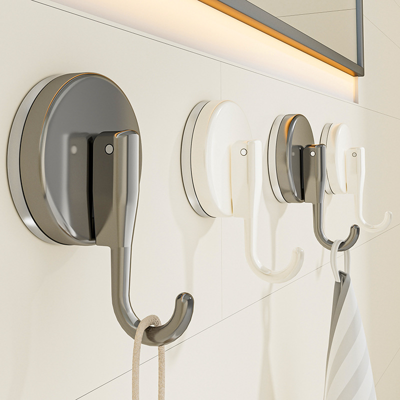 Suction Cup Hook No Punch Vacuum Kitchen Door Rear Bathroom Toilet Wall Single Hook Bearing Seamless Strong Adhesive Hook