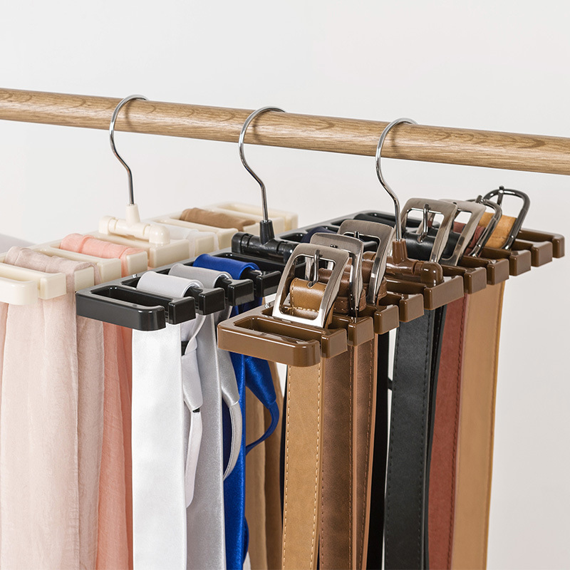 Household Belt Storage Artifact Rack Hanging Scarf Hanging Rack Silk Scarf Tie Hanger Multifunctional Hook Belt Bow Tie Loop