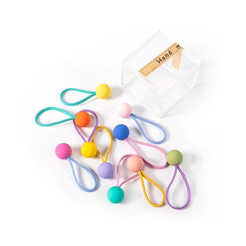Creative summer children's hair rope girls' hair accessories color rubber band dopamine hair rope hair band Korean style stall