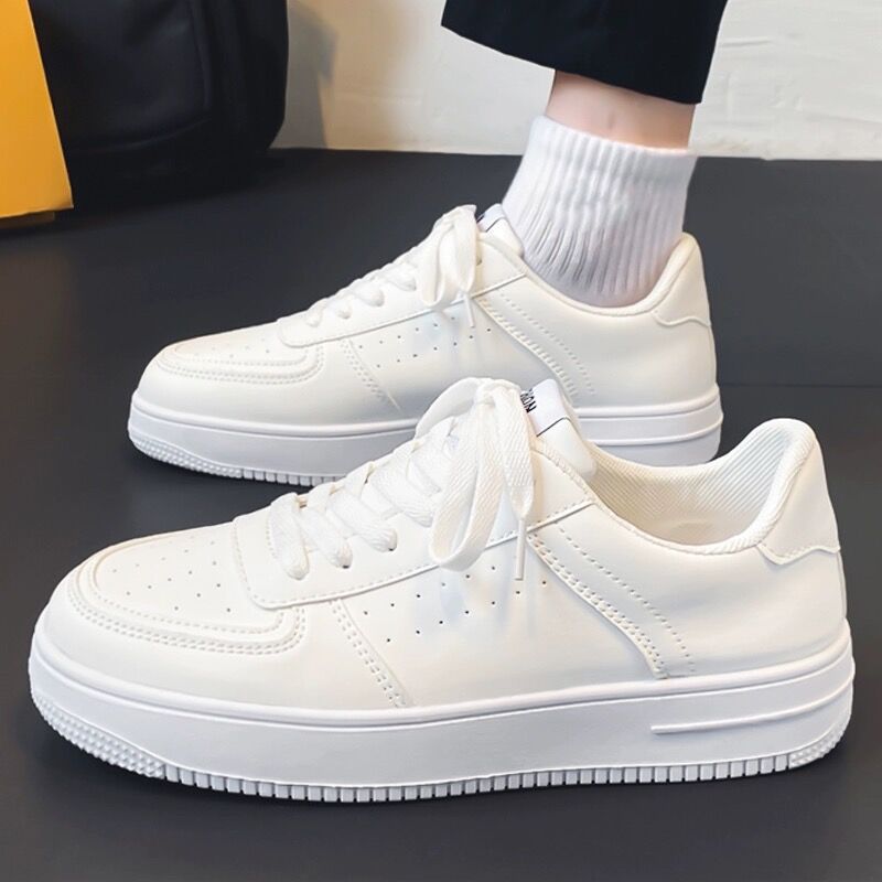 Spring Men's Shoes New breathable white shoes men's Korean-style fashionable all-Match platform sports casual sneakers men