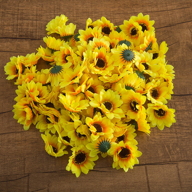 Simulation sunflower 7cm sunflower corsage Daisy home decoration flower arrangement decoration factory supply