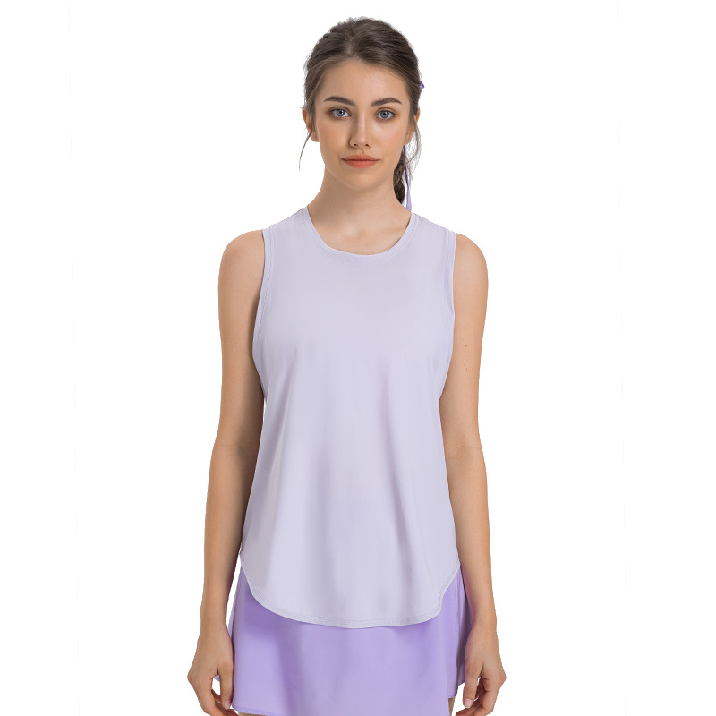Spring and Summer New Yoga Vest T-shirt Women's Fitness Sleeveless Blouse Quick-drying Loose Yoga Top S2023