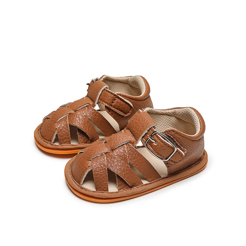Cross-border summer new 0-1 years old breathable soft rubber sole baby shoes toddler shoes baby sandals factory direct supply