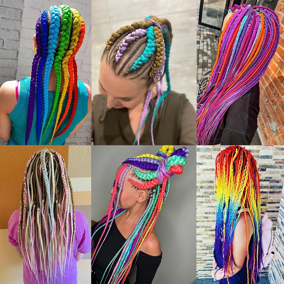 African big braid wig color dirty braid hair rope gradient chemical fiber big braid reggae hip hop dirty braid braid