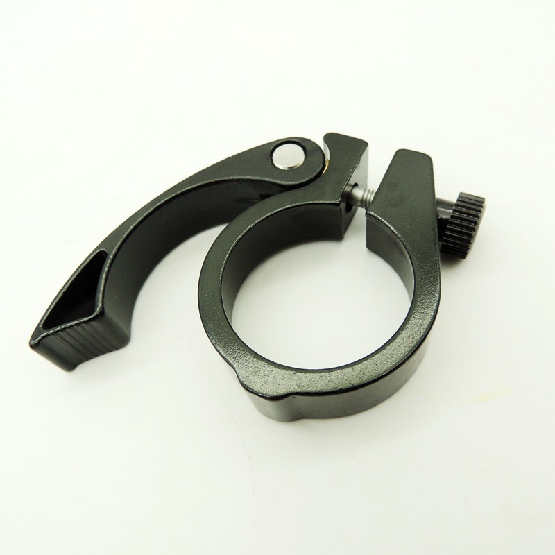 38mm folding bicycle aluminum alloy seat tube clamp copper pad black mountain bike seat tube quick release clip seat hoop