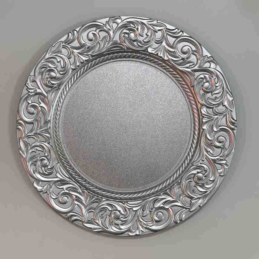 2022 new European style pattern plate mat vintage banquet plate banquet plate handmade design electroplating advanced plate