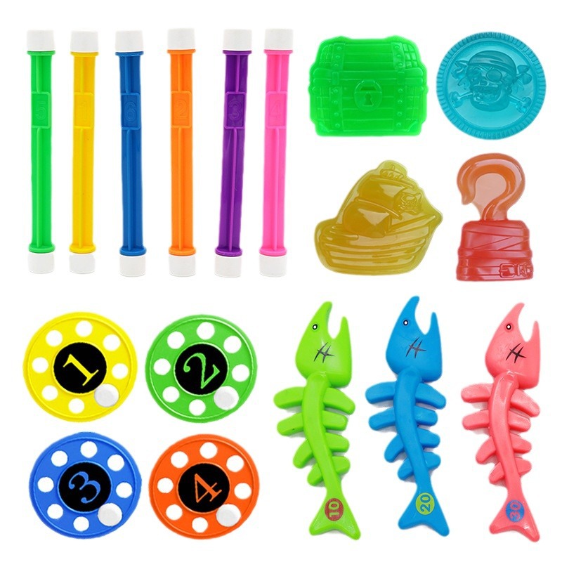 Cross-border Amazon Water Diving Toy Children's Swimming Pool Training Diving Torpedo Water Ring Assembled Toy suit