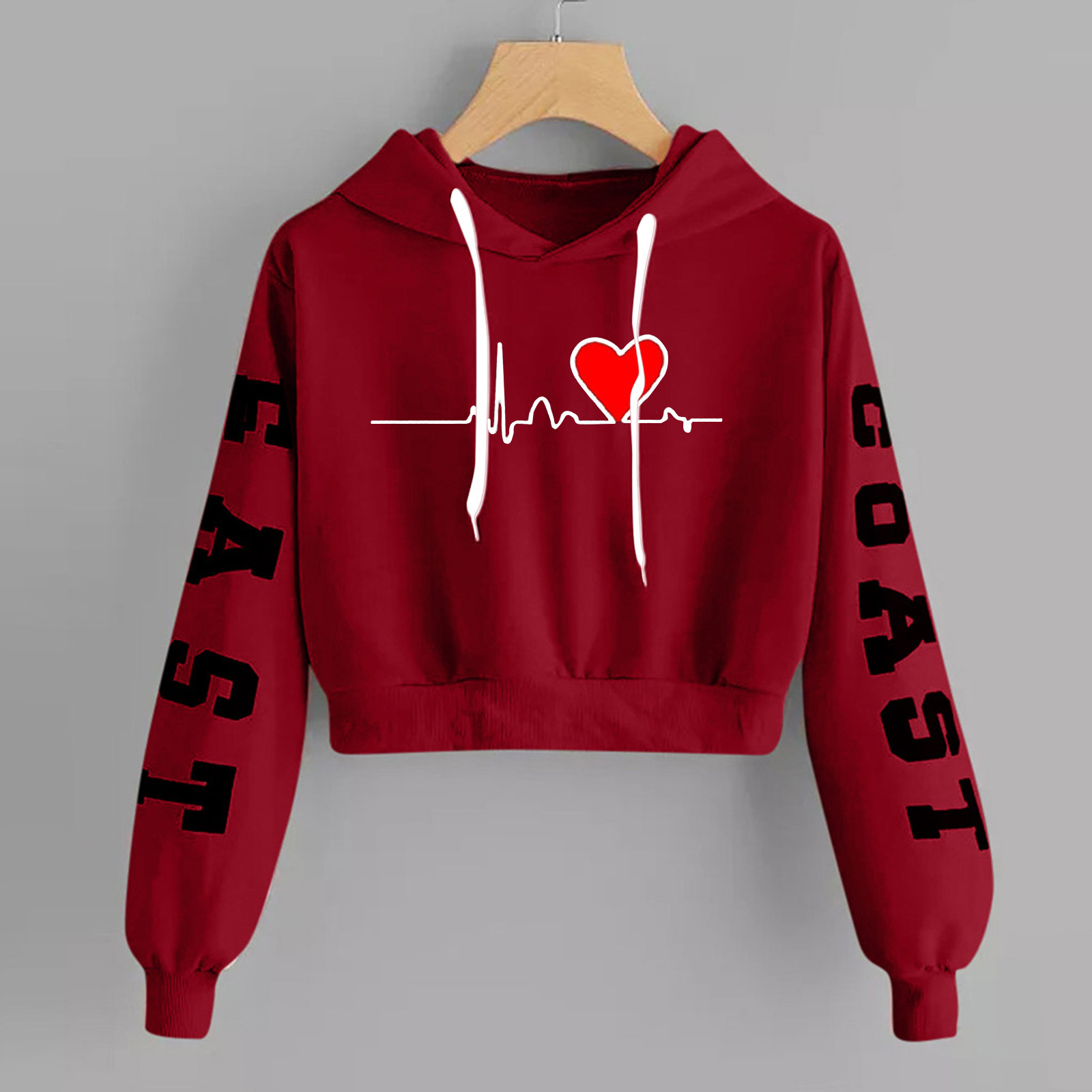 European and American fashion cross-border new creative printing 2023 autumn and winter fashion long sleeve electrocardiogram printing sweater thin
