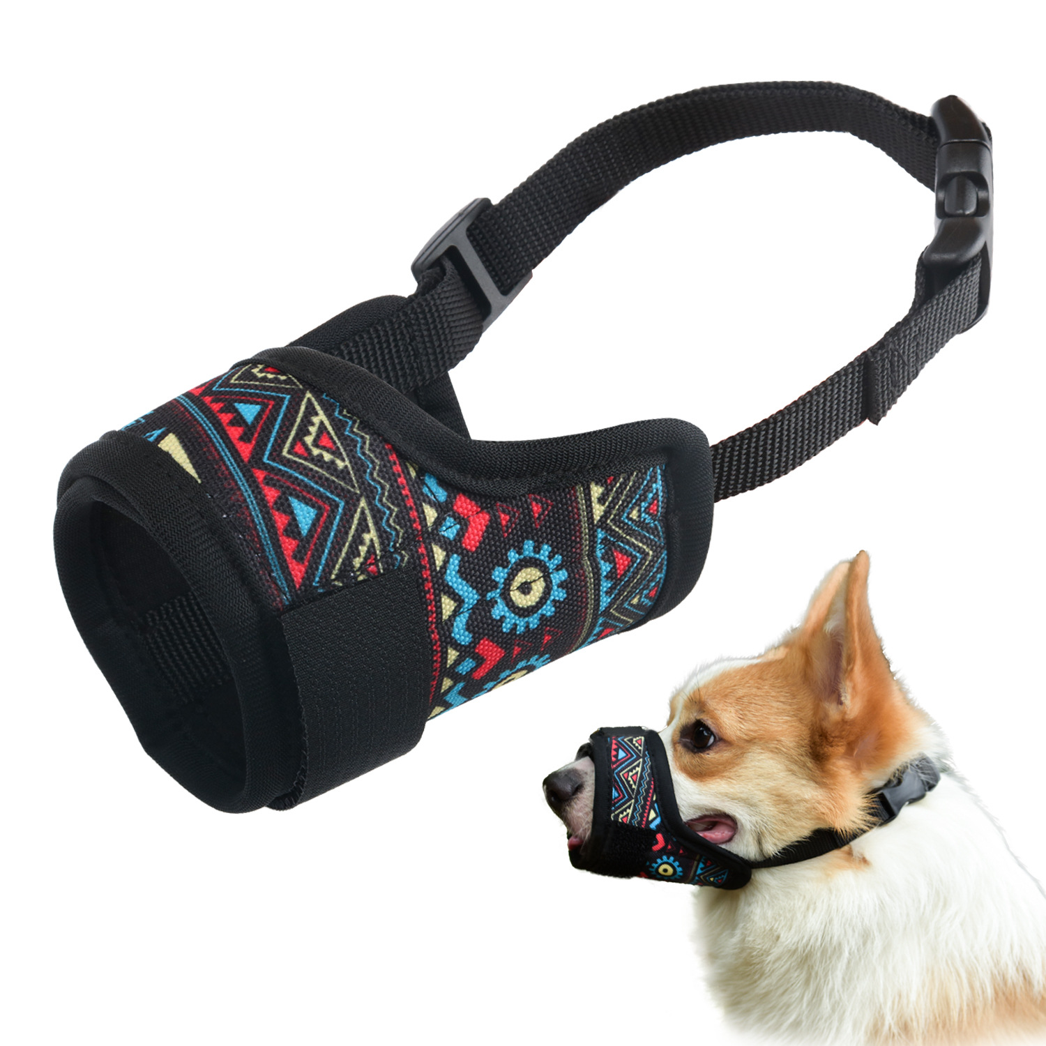 2022 cross-border new dog mouth long mouth dog anti-eating anti-bite dog mask small, medium and large dog mask spot