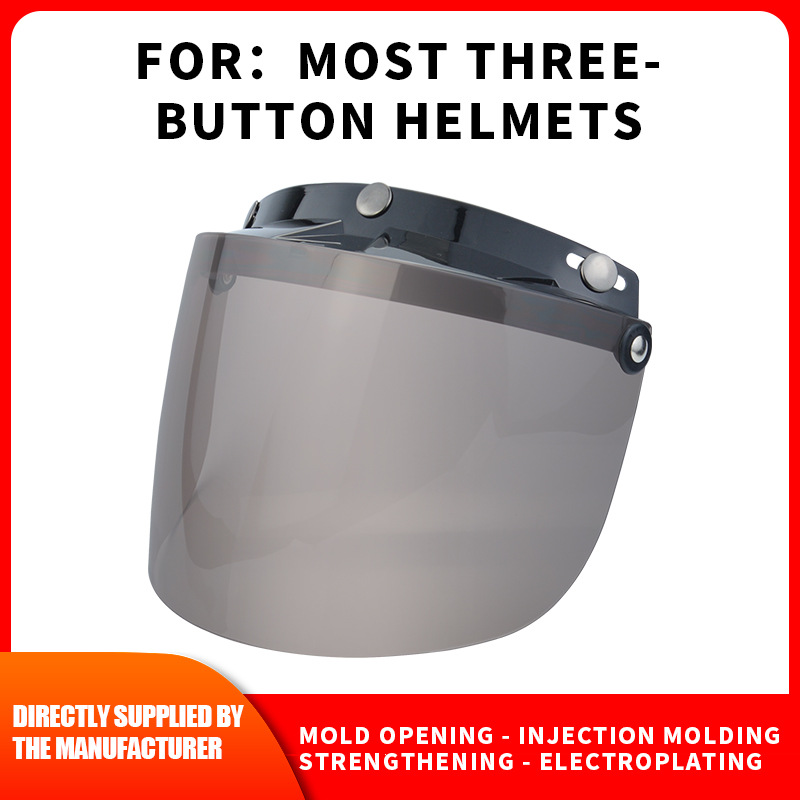 Cross-border new motorcycle helmet lenses for button helmets retro liftable motorcycle 2007