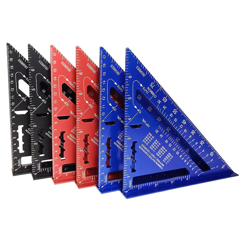 Yun Bei woodworking triangle ruler aluminum alloy woodworking right angle ruler 7inch English/metric 90 degree angle ruler
