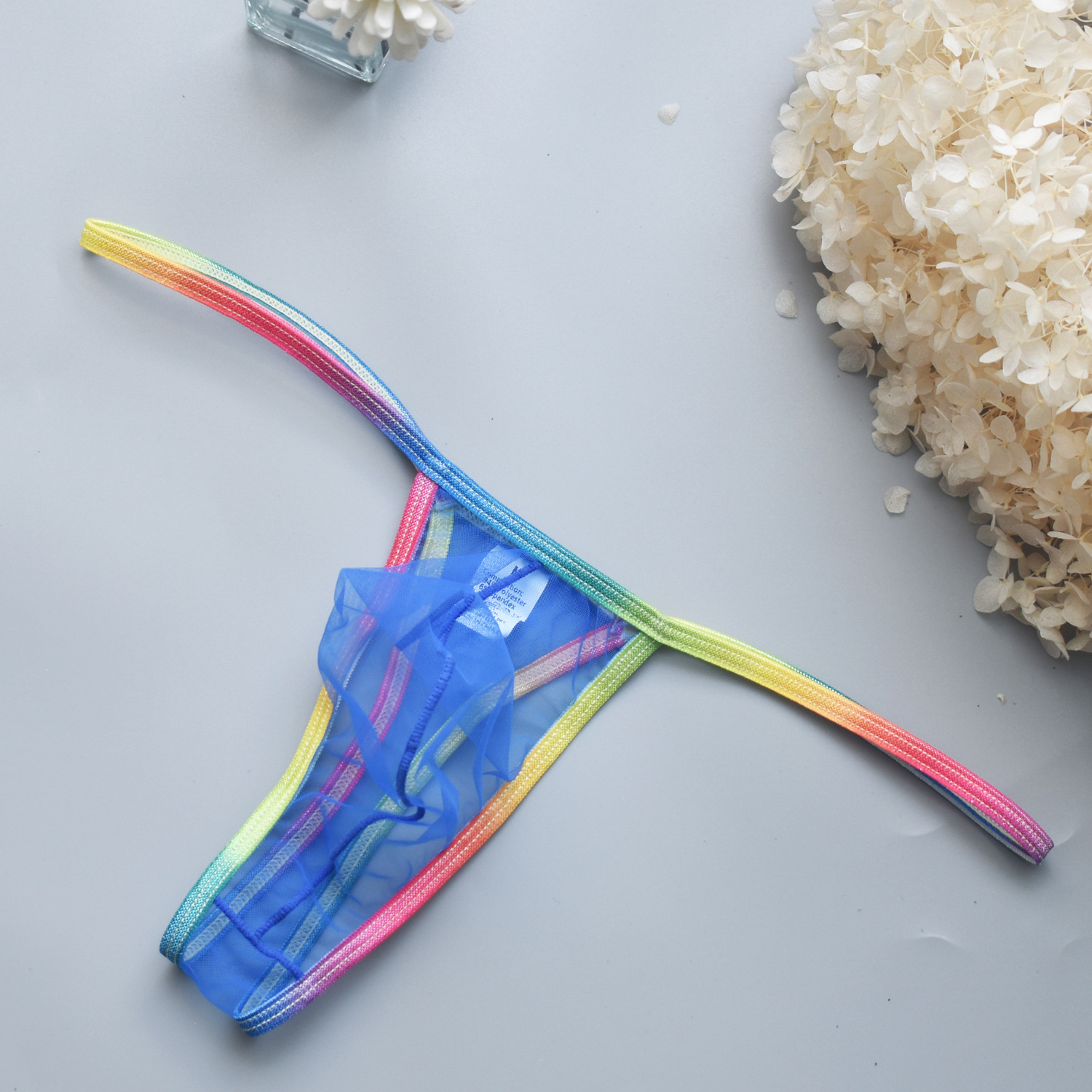 Passion Peng Bai men's thong men's sexy low waist transparent bag man show temptation men's high elastic underwear B901