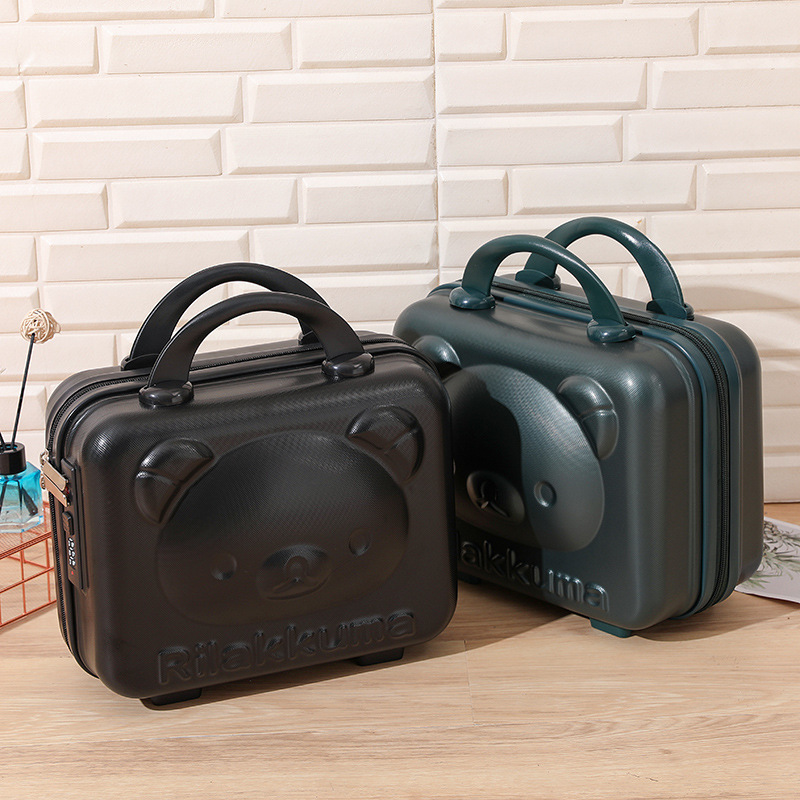 Wholesale Korean version of 14 inch Bear Suitcase small password mini luggage storage makeup bags women