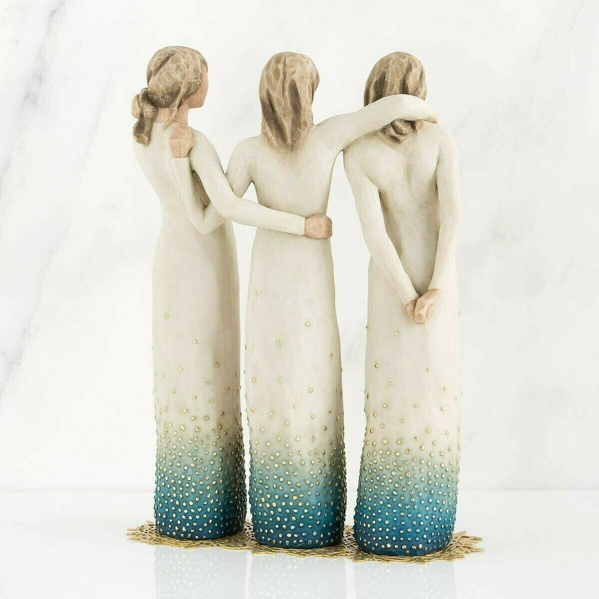 Cross-border exclusive for creative gifts decorations holiday commemorative gifts three women resin ornaments crafts