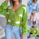 ins wind Real shot autumn and winter New European and American Baiyun knitted cardigan sweater independent station Amazon cross-border women's clothing