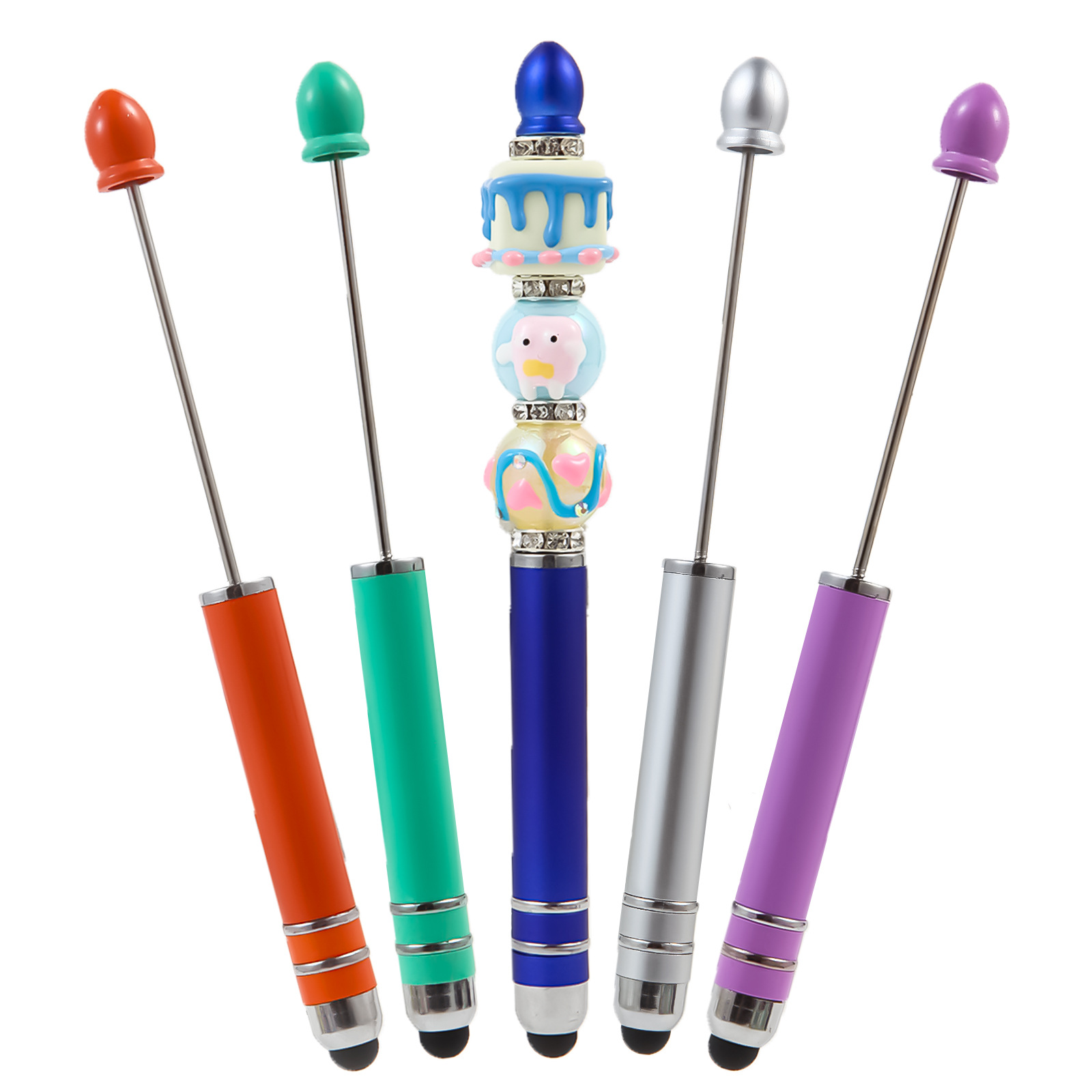 diy touch screen beaded pen creative beaded pen in stock quick hair gradient cute puzzle beaded multi-color ballpoint pen