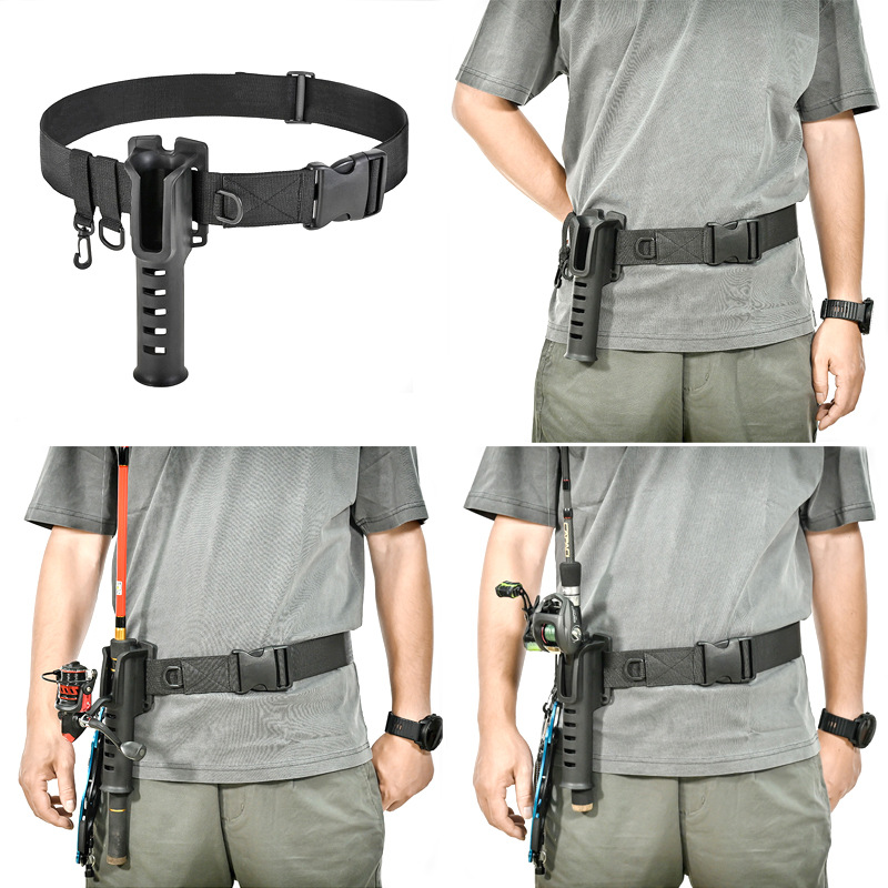 Fishing Rod Belt Rod Holder Portable Luya Waist Holder Waist Belt Rod Holder Fishing Gear Fishing Insert