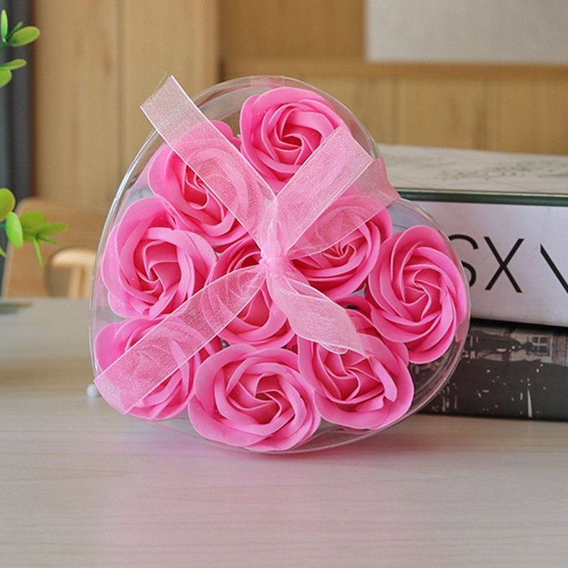 Cross-border supply rose soap flower gift box 9 roses Valentine's Day simulation flowers creative gifts manufacturers in stock